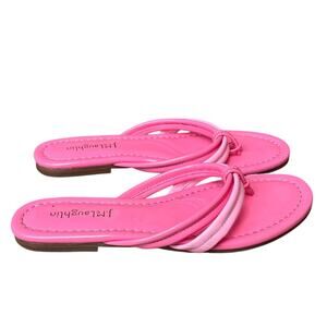 J. McLaughlin Caitlin Sandals Women's 7 Pink Two Tone Flip Flop Thong Slides